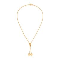 Frattini, Yellow Gold Ski Pole Pendant Necklace