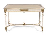 A Louis XVI Style Painted and Parcel Gilt Table