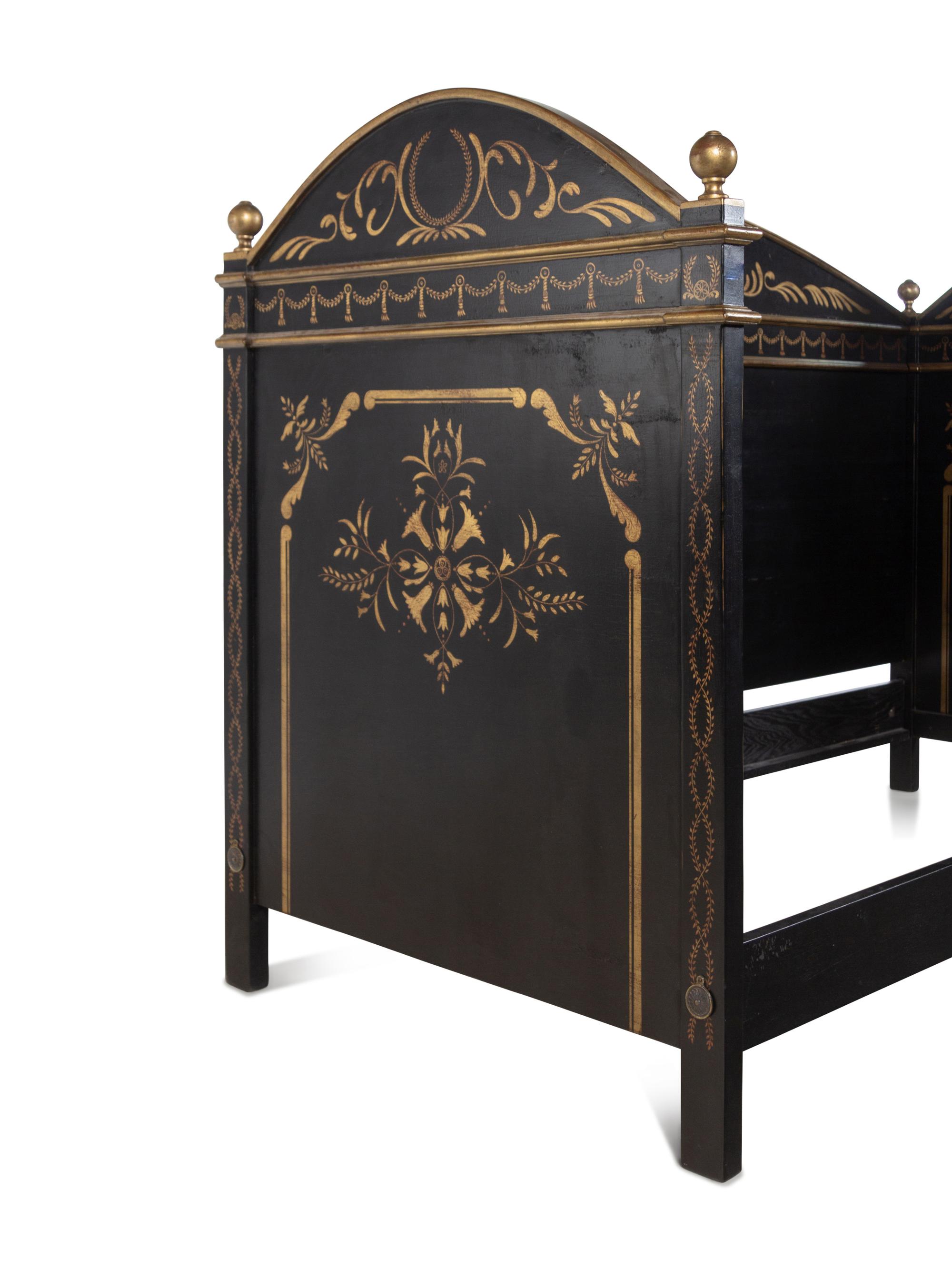 A Pair of Painted and Parcel Gilt Daybeds