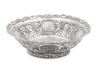 A German Silver Reticulated Basket