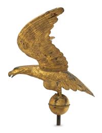 A Molded and Gilt Copper Eagle Weathervane