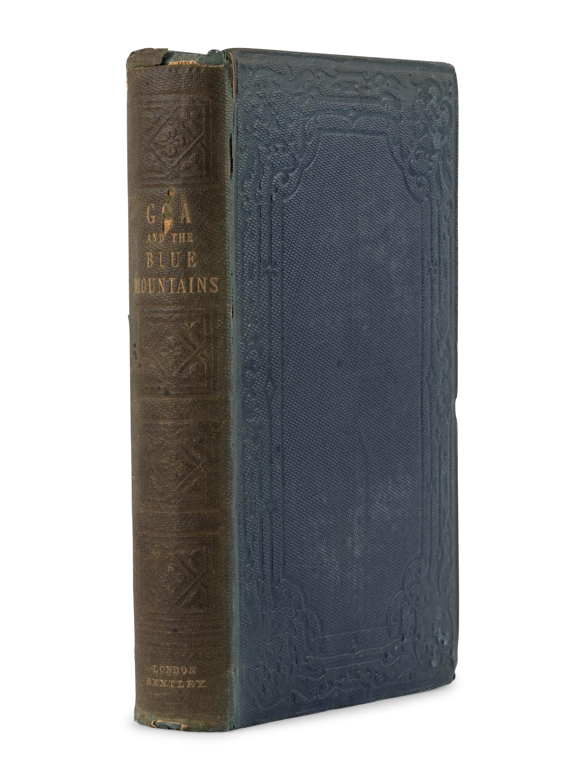 BURTON, Richard Francis, Sir (1821-1890). Goa, and the Blue Mountains; Or, Six Months of Sick Leave . London: Samuel Bentley & Co. for Richard Bentley, 1851.