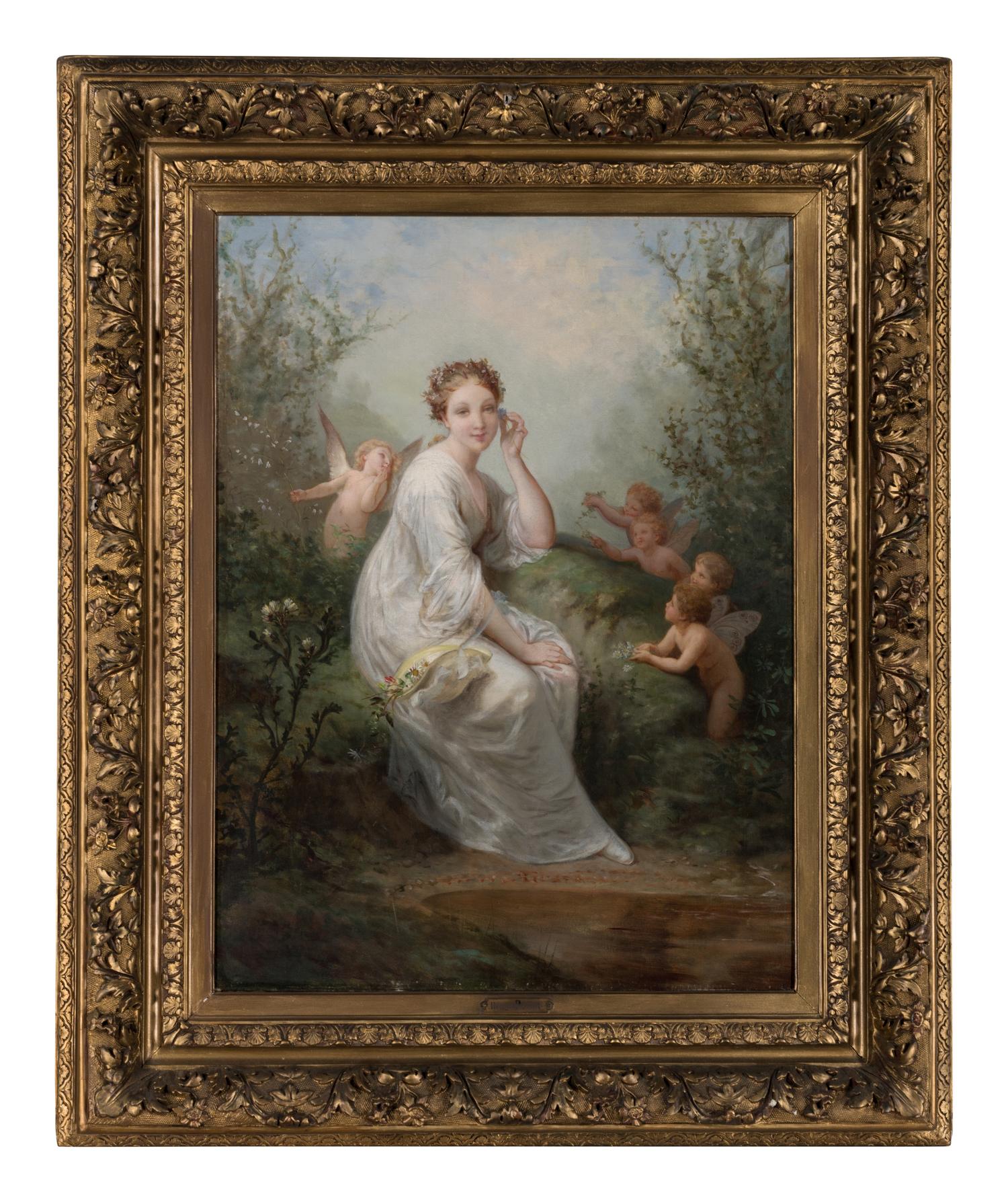Young Woman Surrounded by Putti , 1889