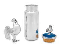 A Norwegian Silver and Enamel Cocktail Shaker