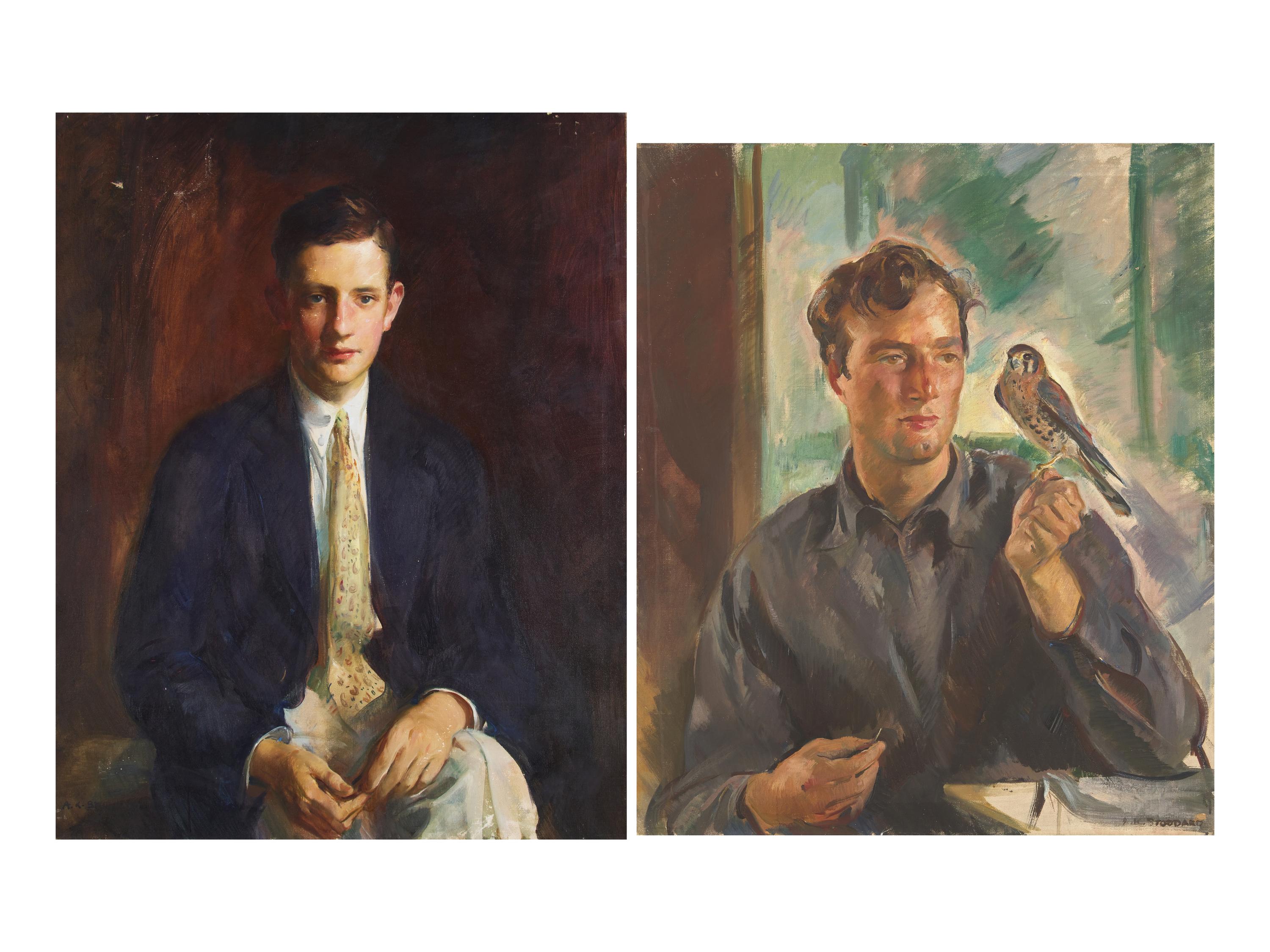 Two Works: Portrait of James A. Waller; together with Boy with Hawk (2)