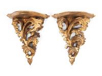 Four Pairs of Giltwood Wall Brackets