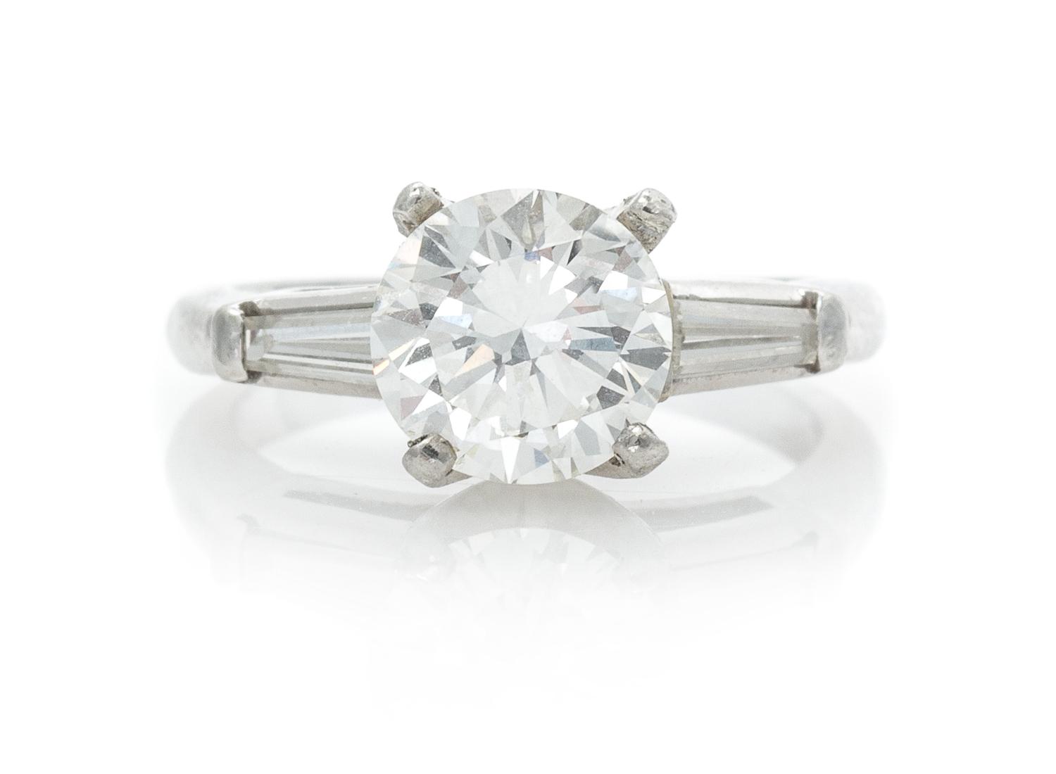 A Platinum and Diamond Ring, 3.15 dwts.