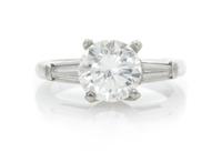 A Platinum and Diamond Ring, 3.15 dwts.