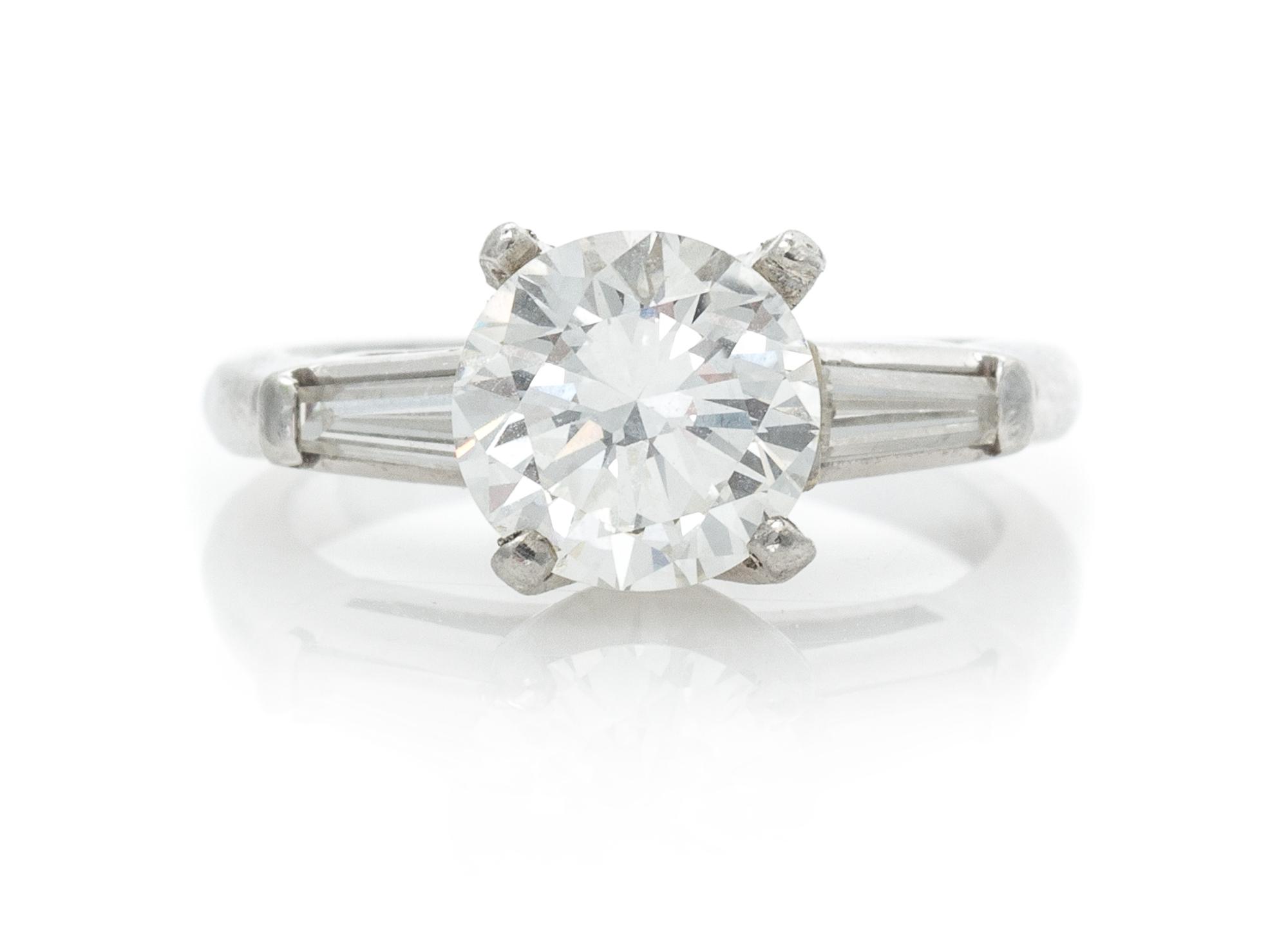 A Platinum and Diamond Ring, 3.15 dwts.