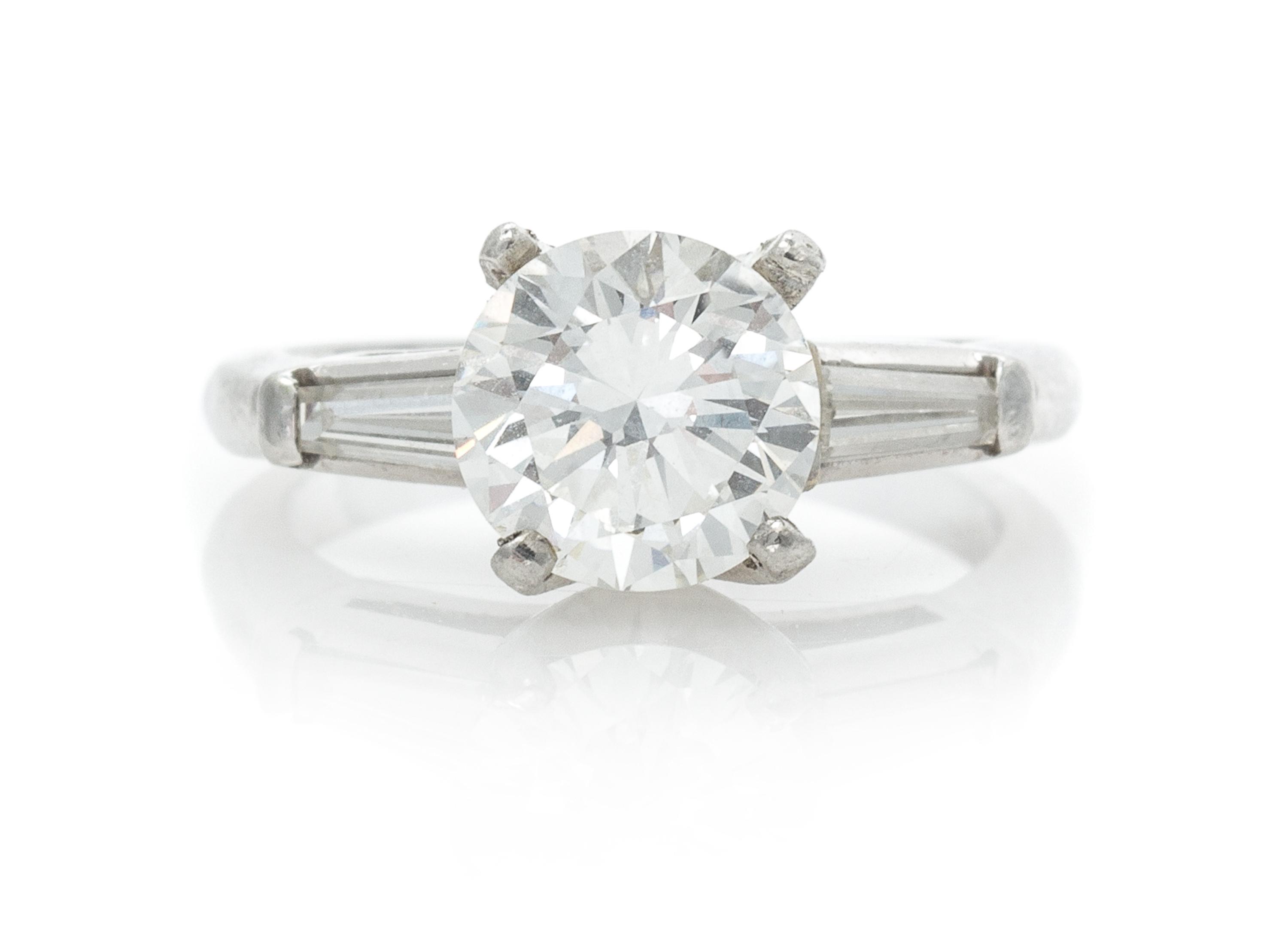 A Platinum and Diamond Ring, 3.15 dwts.