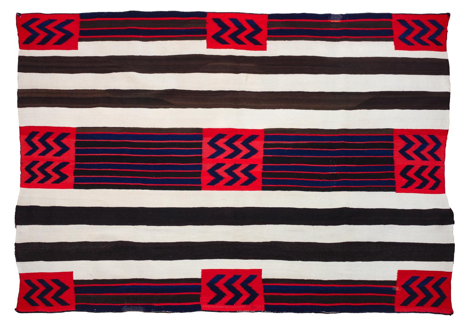 Navajo Second Phase Variant Chief's Blanket 70 x 53 inches — Circa 1865-1870