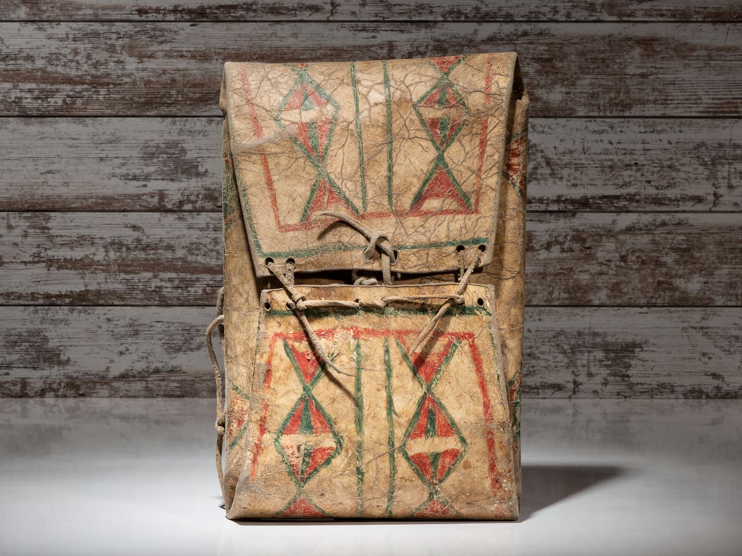 Blackfeet Painted Buffalo Hide Parfleche Envelope