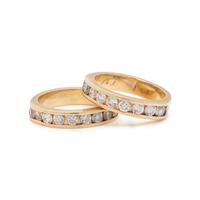 COLLECTION OF YELLOW GOLD AND DIAMOND RINGS