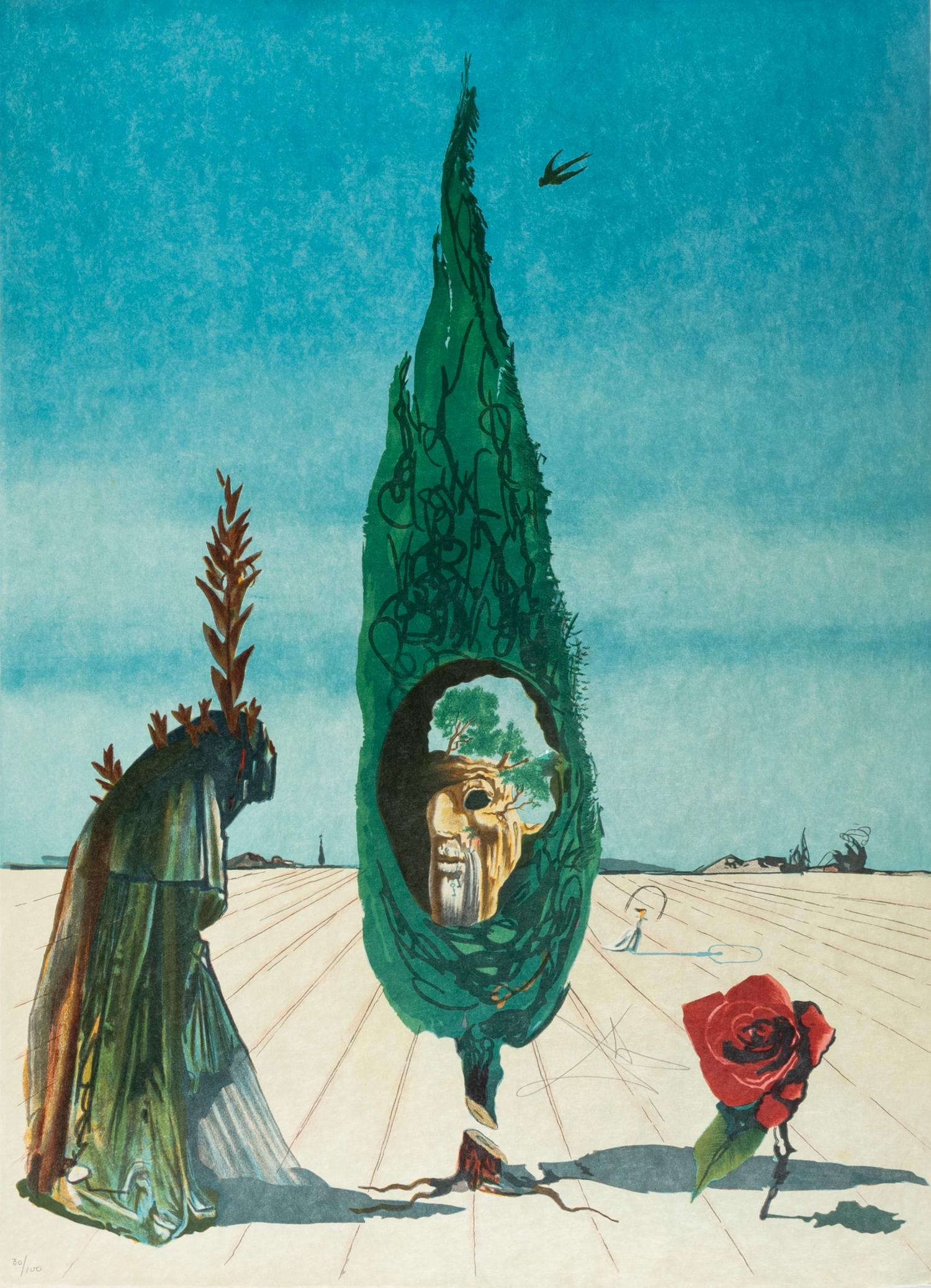 Visions Surréalistes (complete portfolio of four lithographs with portfolio case), 1976