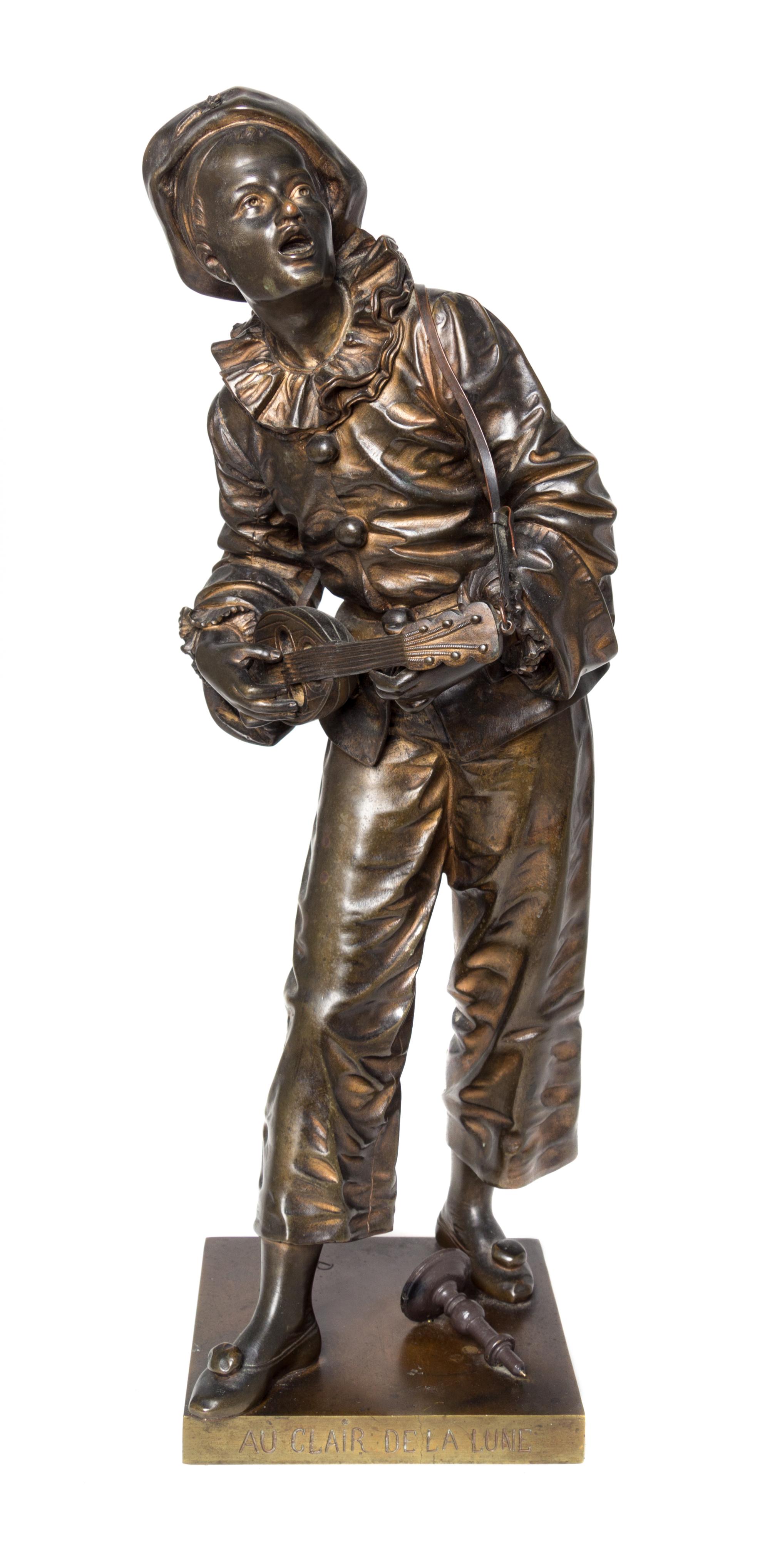 A French Bronze Figure Height 18 1/4 inches. — EUTROPE BOURET (1833-1906)