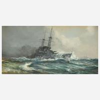 Montague Dawson (British, 1890–1973) U.S.S. New York in Mid-Atlantic