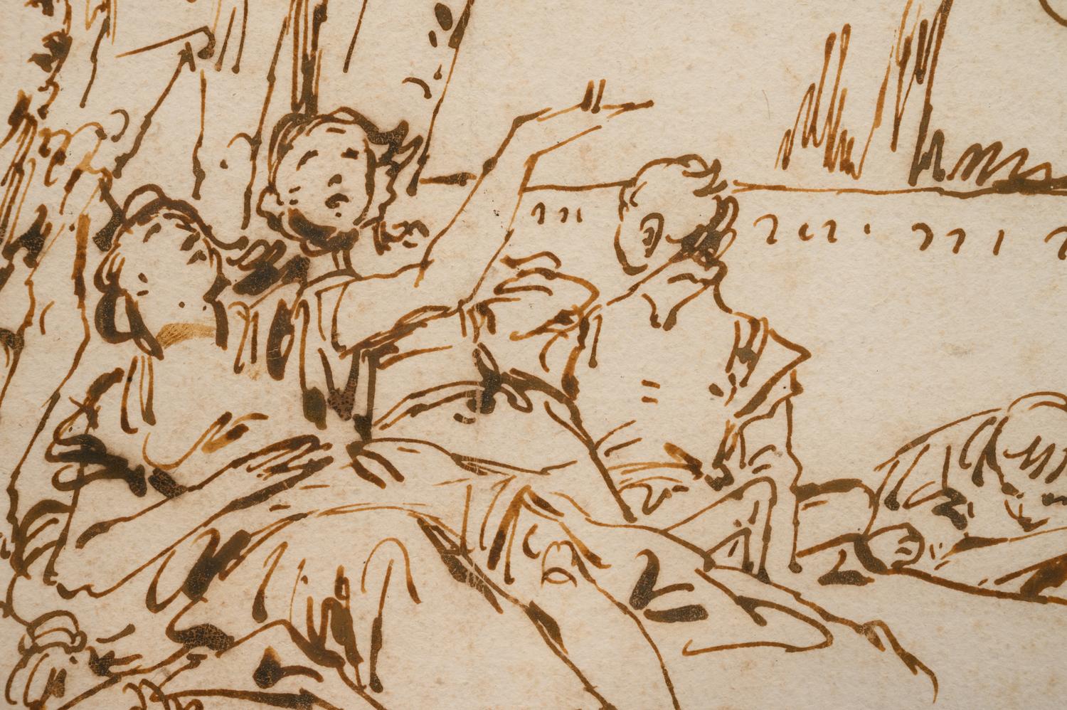 Crowd Scene with Angels