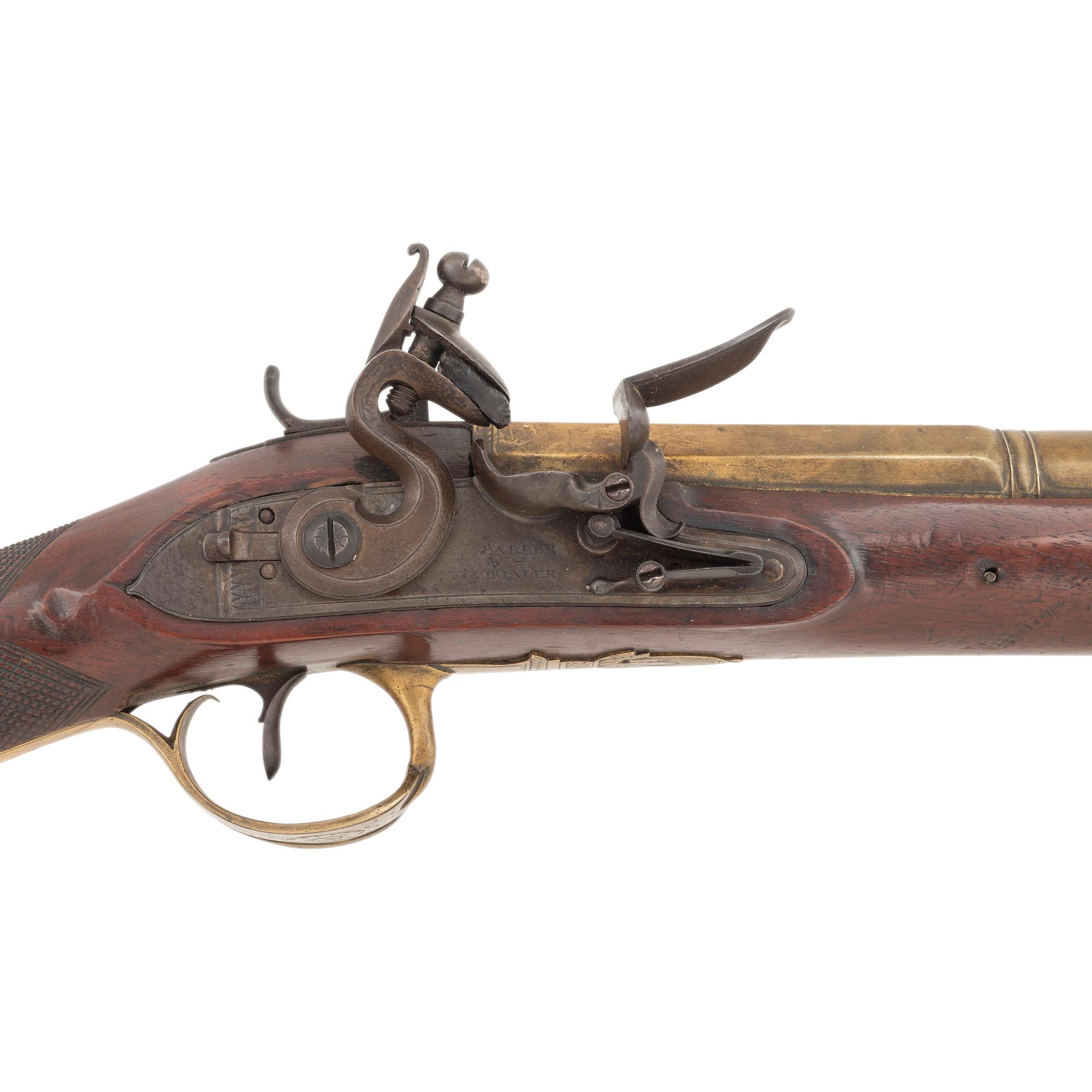 Brass Barrel Flintlock Snap Bayonet Blunderbuss by Barber & Boiler