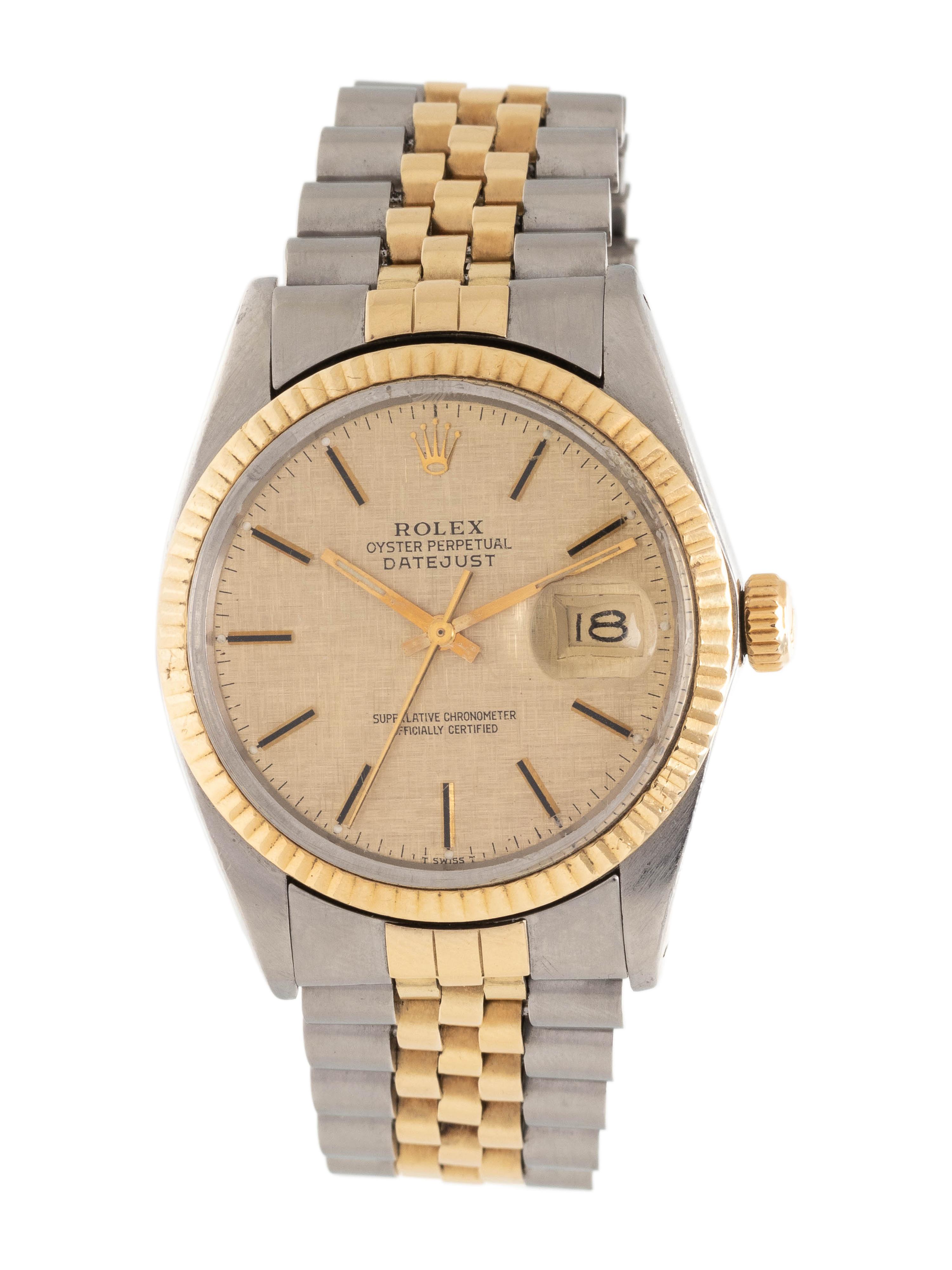 ROLEX, REF. 16013 STAINLESS STEEL AND 14K YELLOW GOLD 'OYSTER PERPETUAL DATEJUST' WRISTWATCH, CIRCA 1979