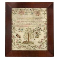 Needlework sampler "Sarah Backler finish'd this 1788."
