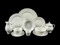 A Bernardaud Limoges Vannerie Porcelain Dinner Service