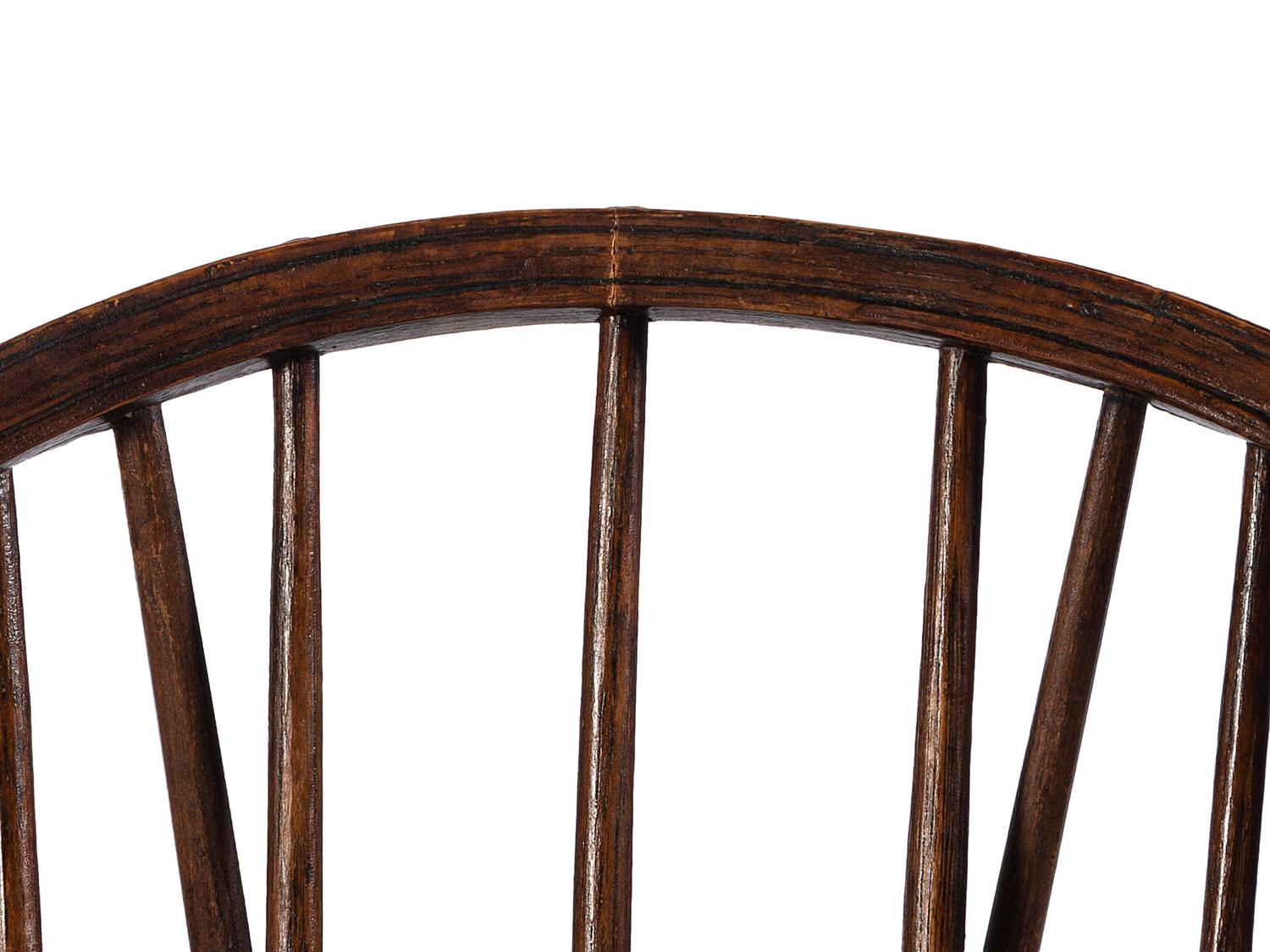 Two Windsor Side Chairs and a Gothic Revival Armchair