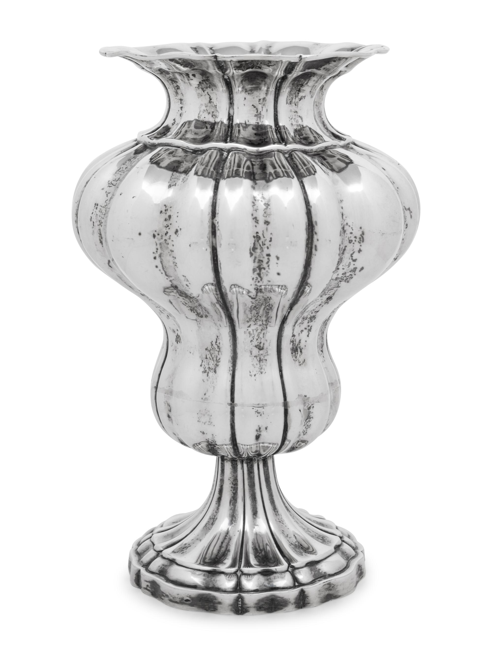 An Eastern European Silver Vase