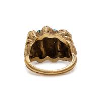 YELLOW GOLD AND TURQUOISE RING