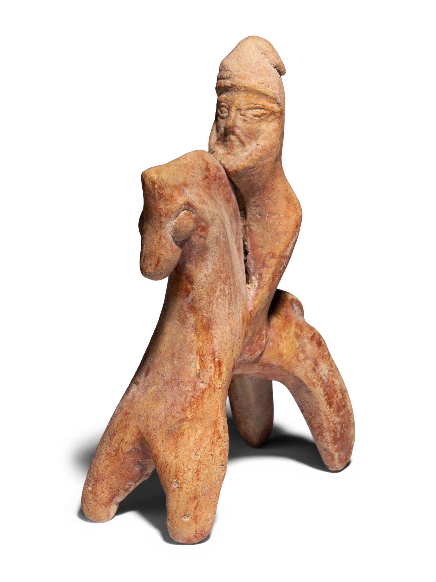 A Cypriot Terracotta Horse and Rider