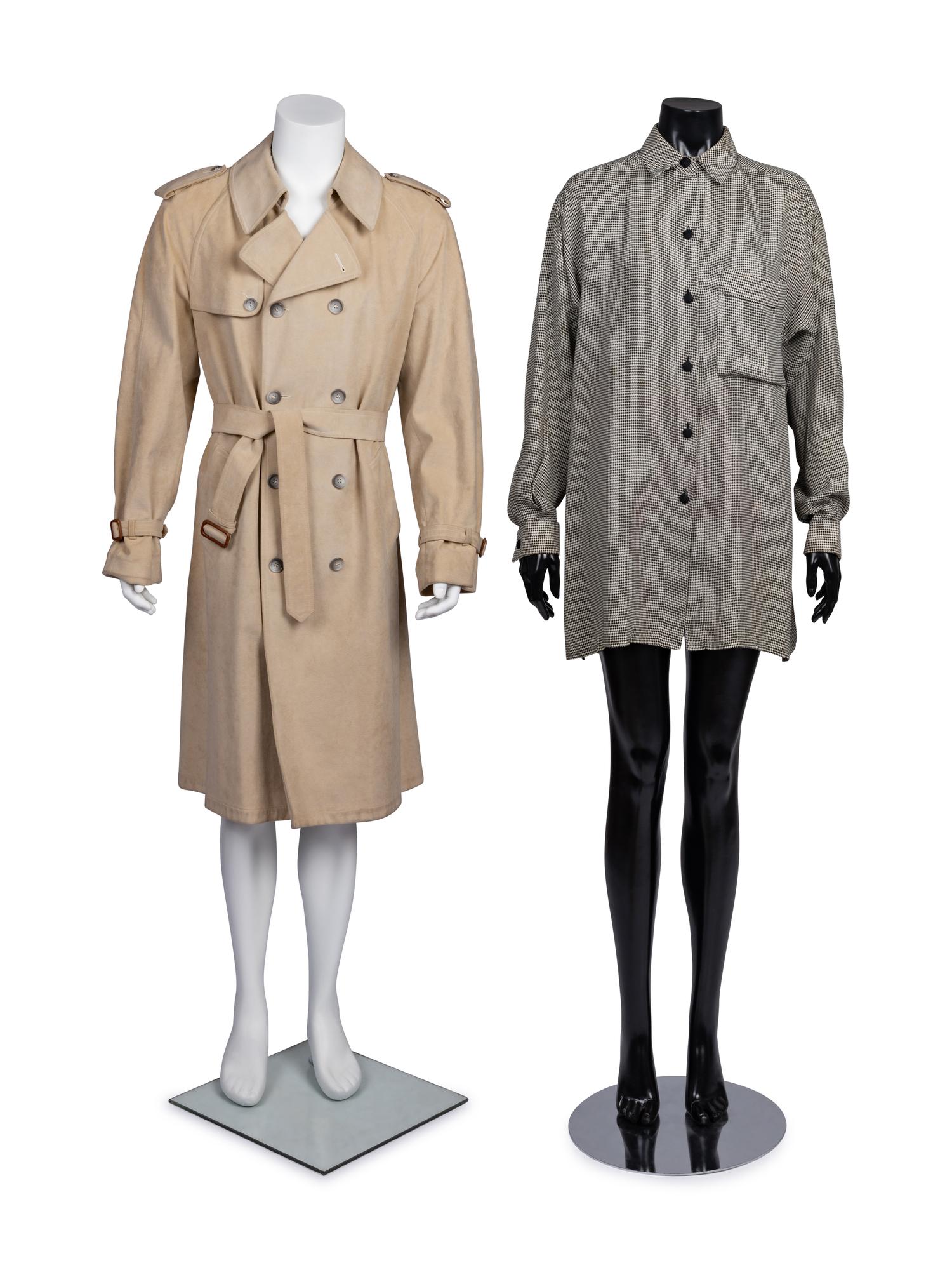 Jeffrey Banks Ultasuede Trench Coat and Willi Smith Shirt, 1980s