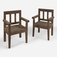 American Arts & Crafts Pair of Armchairs, USA, circa 1900