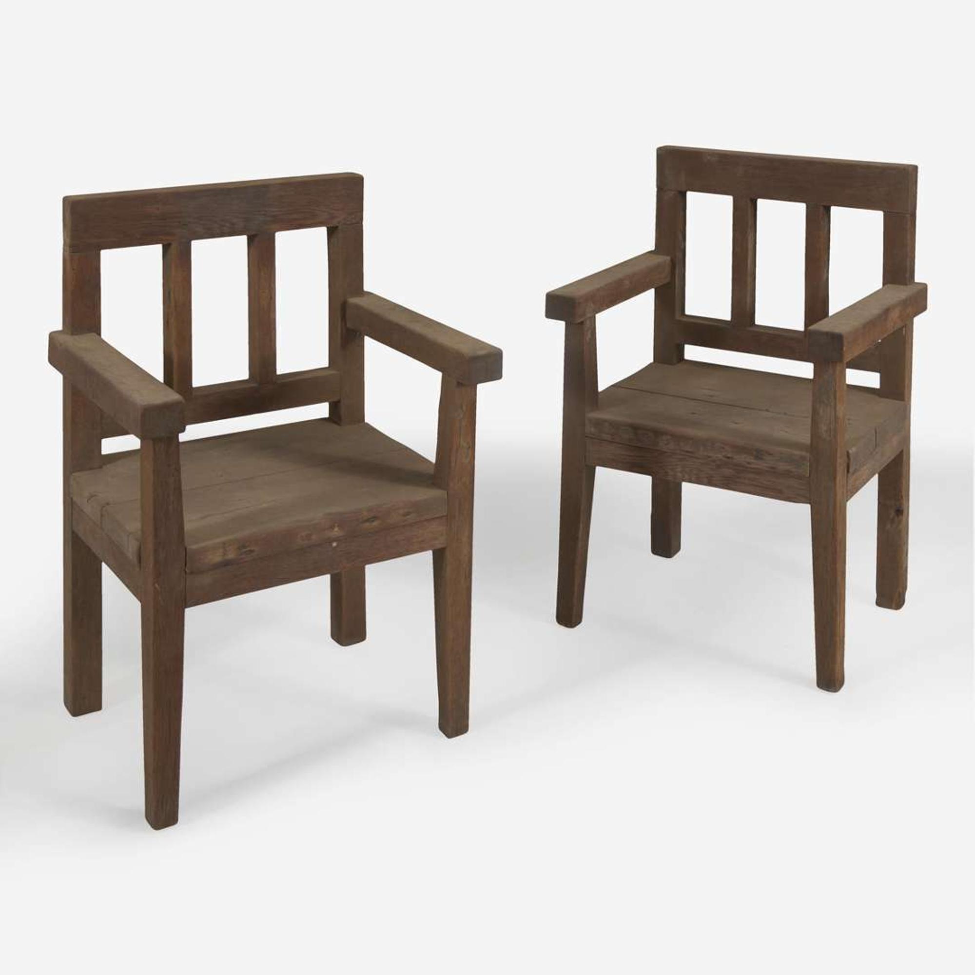 American Arts & Crafts Pair of Armchairs, USA, circa 1900