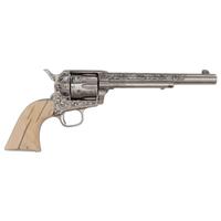 Professionally Restored and Engraved Nickel Plated Colt Single Action Army Revolver
