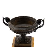 Two Grand Tour Bronze and Marmo Giallo Antico Marble Ornaments