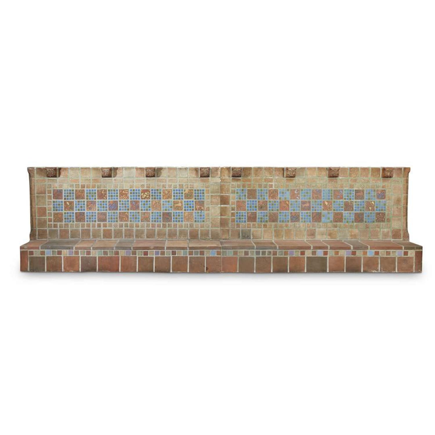Arts and Crafts tiled bar panels Ernest Allan Batchelder (1876-1957), Pasadena, CA, first quarter 20th