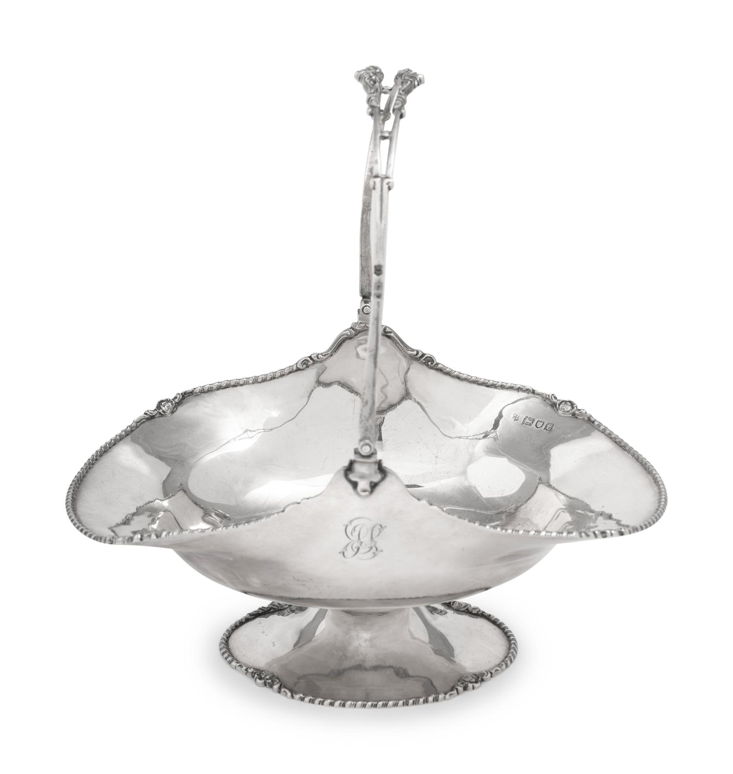 An English Silver Centerpiece Basket