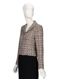 Chanel, Brown Checked Tweed Jacket