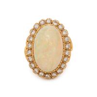 OPAL AND DIAMOND RING