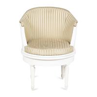 A Louis XVI Style White-Painted Swiveling Bureau Chair