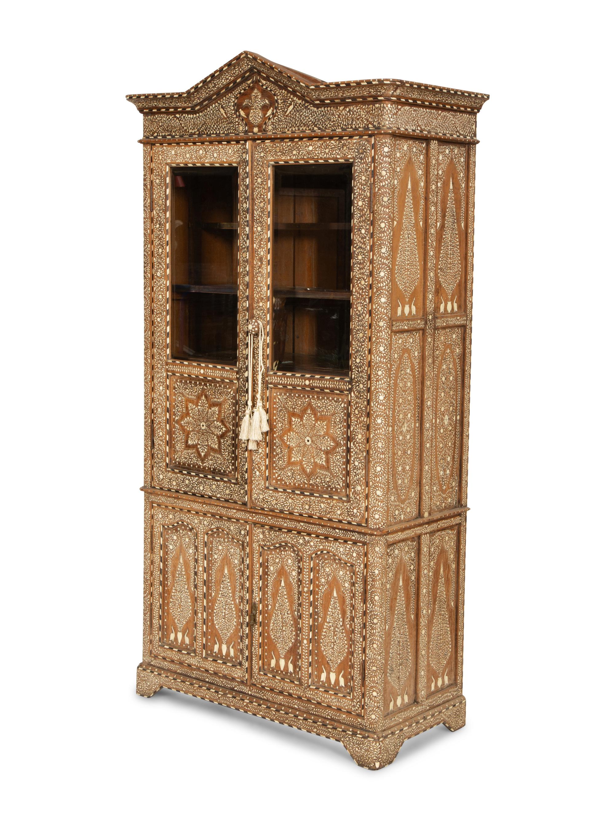 An Anglo-Indian Bone-Inlaid Cabinet