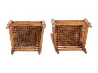 Chester Cornett (Kentucky, 1912-1981), Two Carved Ladder-Back Side Chairs