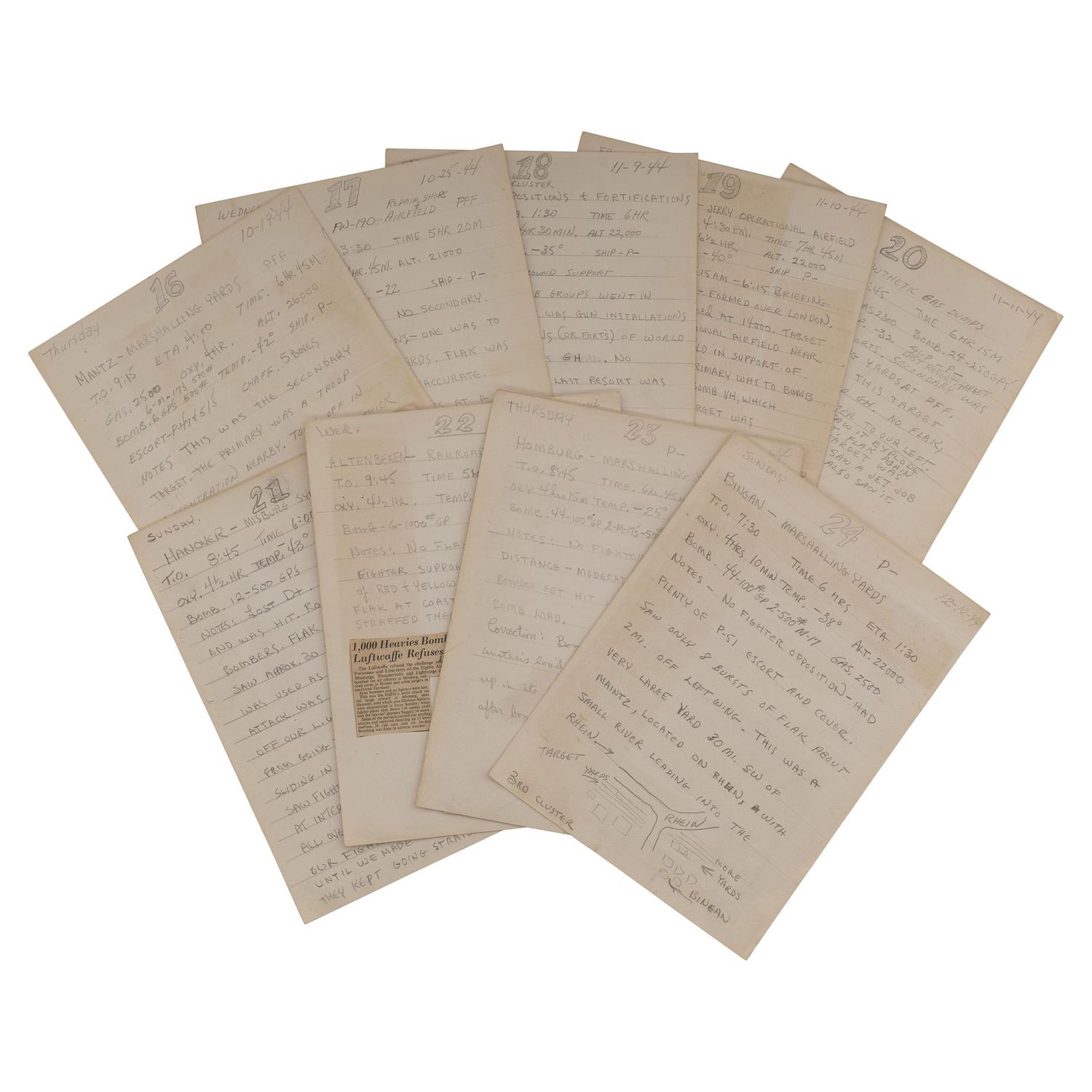 World War II Service Archive of Staff Sergeant Arthur H. St. Peter, Artist and Dorsal Gunner Aboard B-24 Aircraft