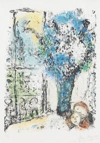 Marc Chagall (Belarusian/French, 1887–1985) — Le Bouquet bleu, 1974