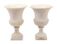 A Pair of Marble Urns