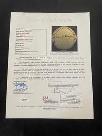 A Frank Home Run Baker Single Signed Autograph Baseball (JSA Letter)
