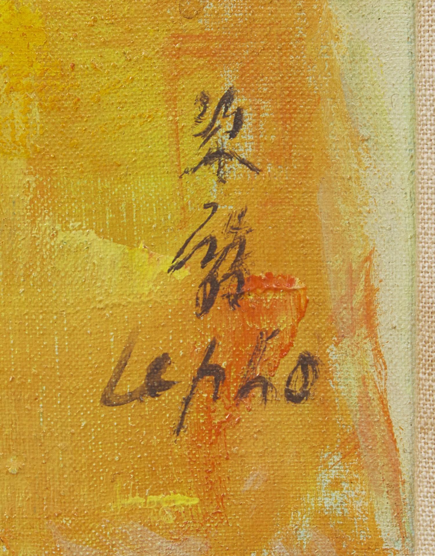 Bouquet de Pavots sur Fond Jaune , 1969