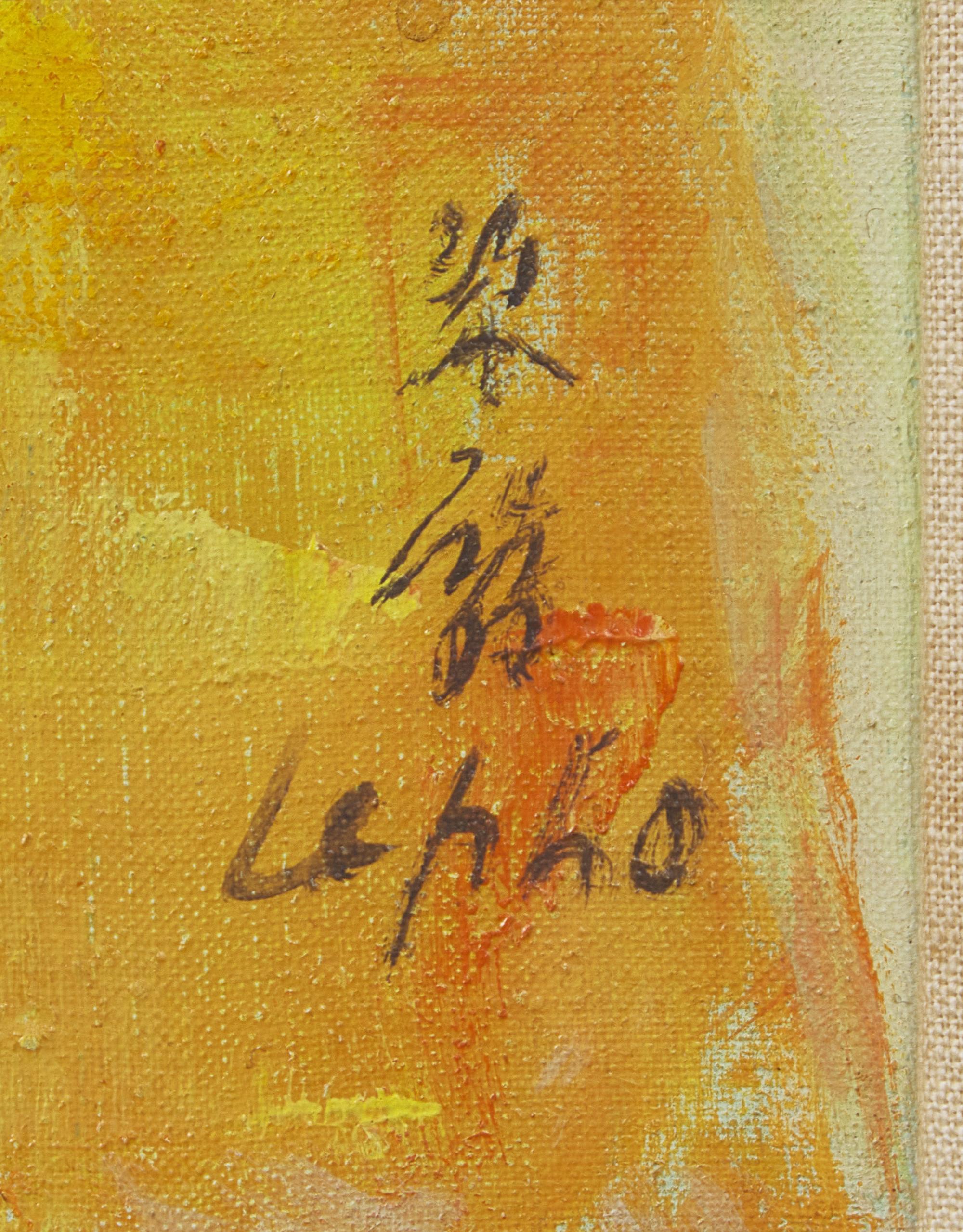 Bouquet de Pavots sur Fond Jaune , 1969