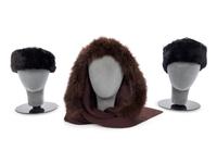 Collection of Twelve Fur Pieces; Six Fur Headbands, Two Hats, Two Scarves, and Two Colored Fur Articles, 1980-2010s