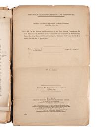 [SCIENCE & TECHNOLOGY]. A group of 2 telegraphy-related items, comprising: