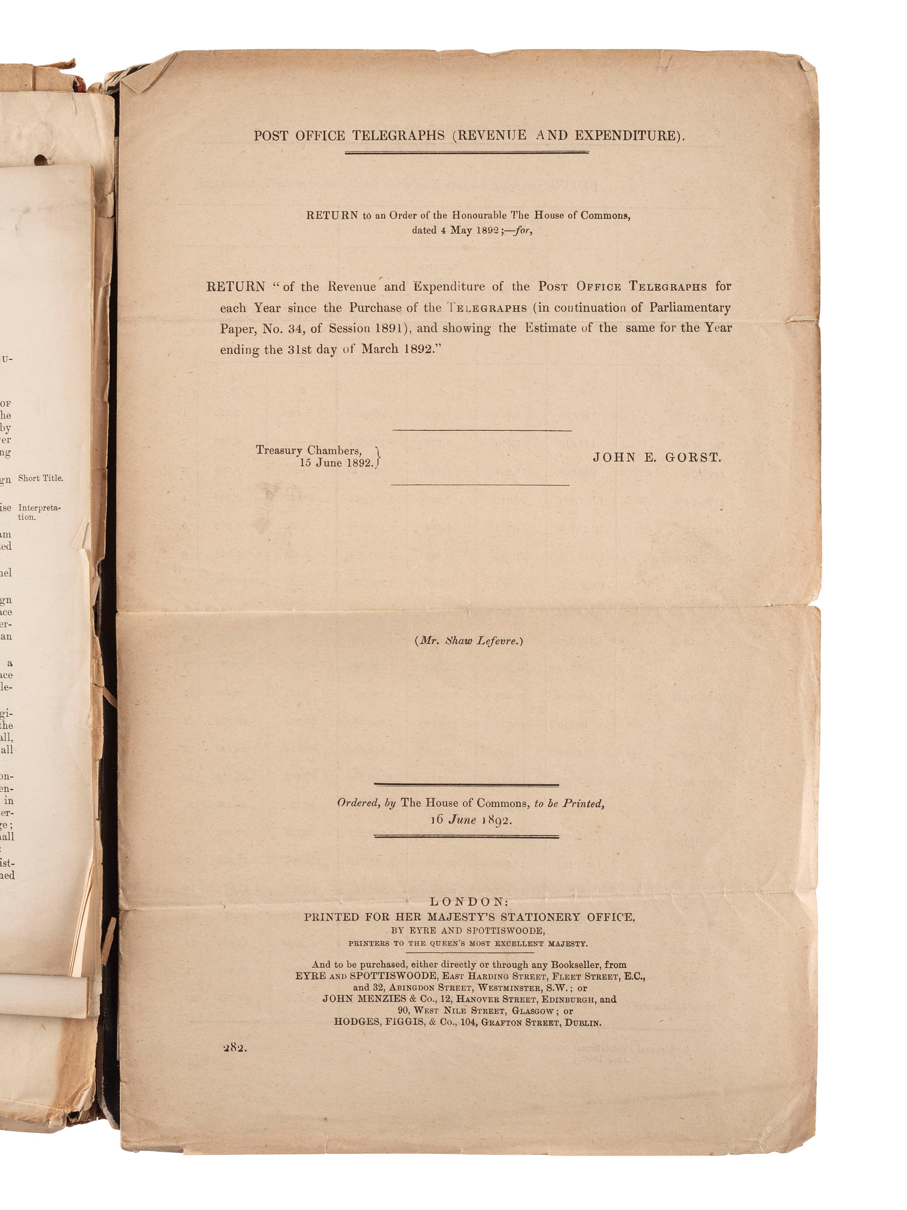 [SCIENCE & TECHNOLOGY]. A group of 2 telegraphy-related items, comprising: